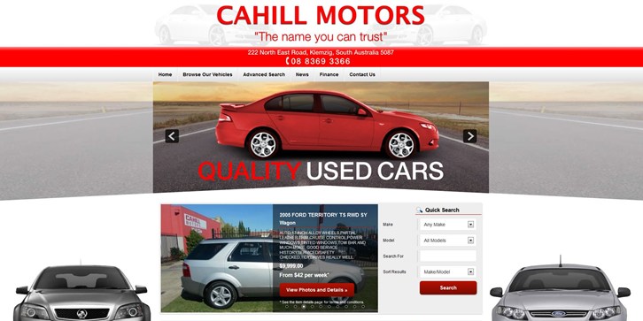 New Website Launched for Cahill Motors!