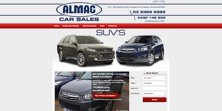 New Website Launched for Almac Car Sales!